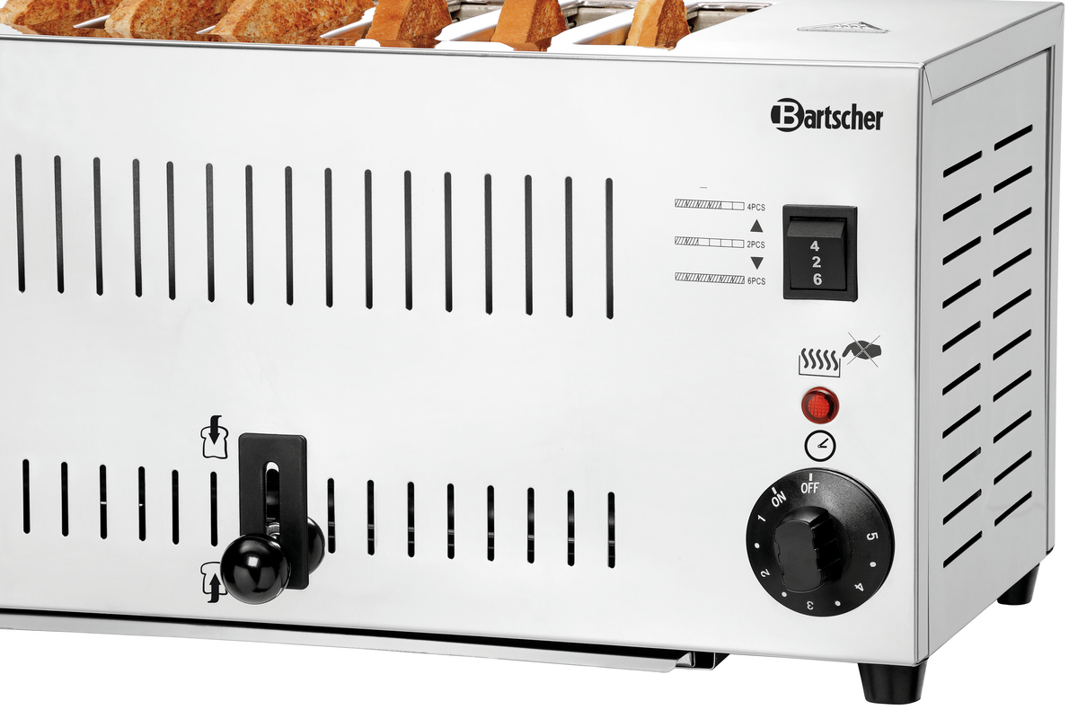 Bartscher Toaster TS60 | 6 Schlitze | Edelstahl