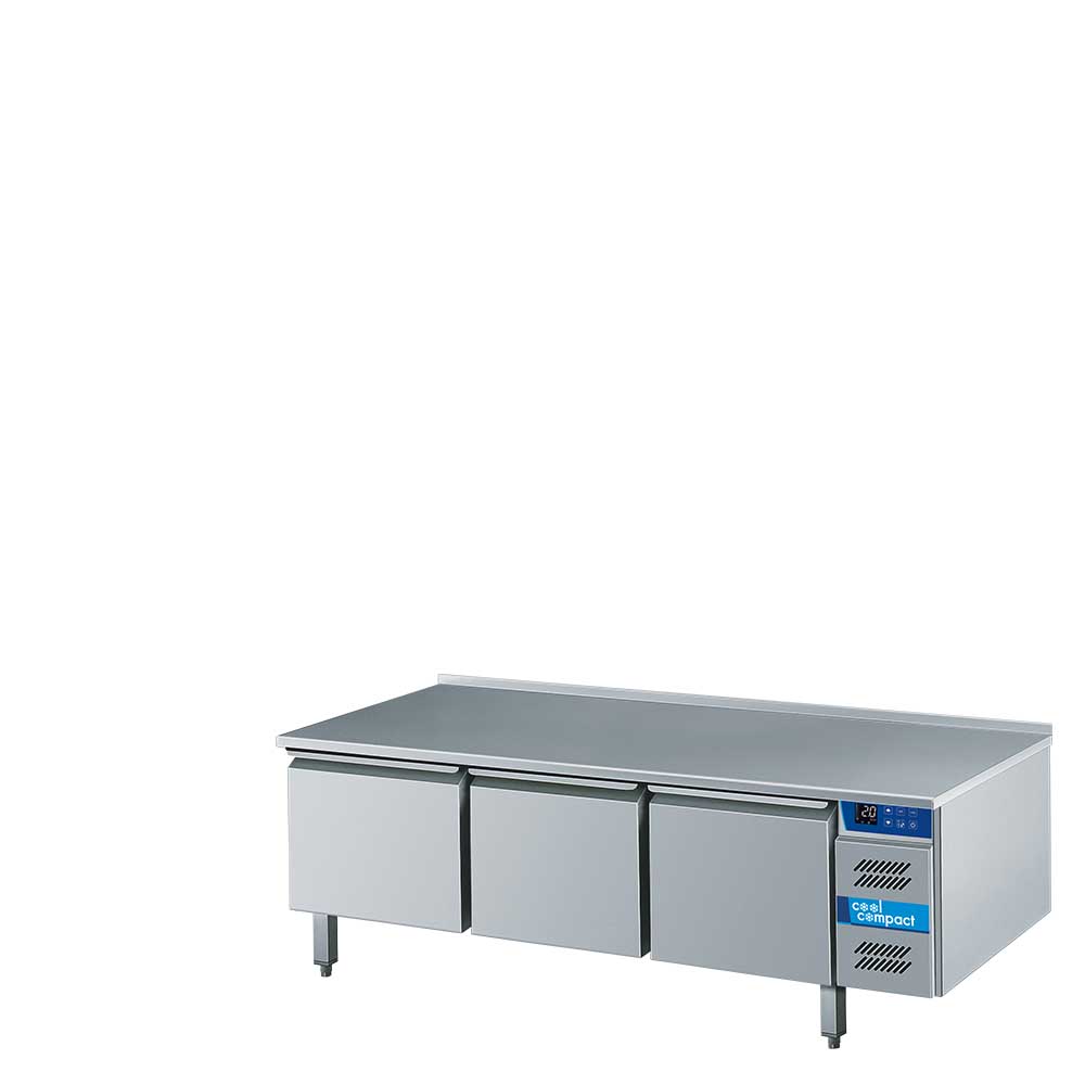 Cool Compact Kühltisch 3 x GN 2/3, Korushöhe 430 mm, 3-türig, für Zentralkühlung