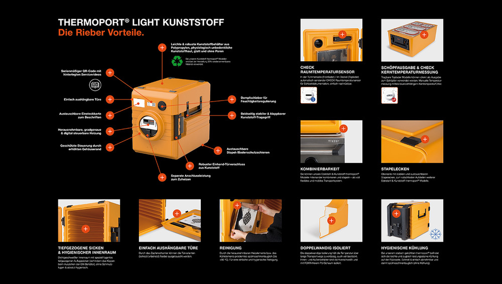 Rieber thermoport® K 100 kalt passiv - schwarz, Polypropylen