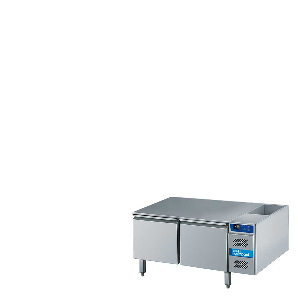 Cool Compact Tiefkühltisch, 2-türig, 2 x GN 1/1 Korpushöhe 430, ohne Tischplatte, für Zentralkühlung