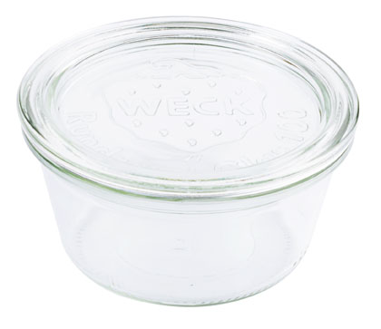 Contacto Weck Sturzglas 290 ml mit Deckel RR100, 6er Karton