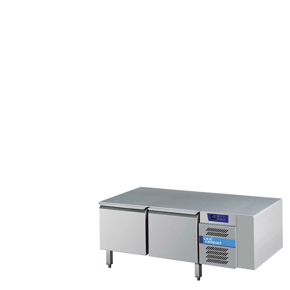 Cool Compact Tiefkühltisch, 2-türig, 2 x GN 1/1 (Counter), mit Abdeckbleck (1 mm), mit Kältemaschine
