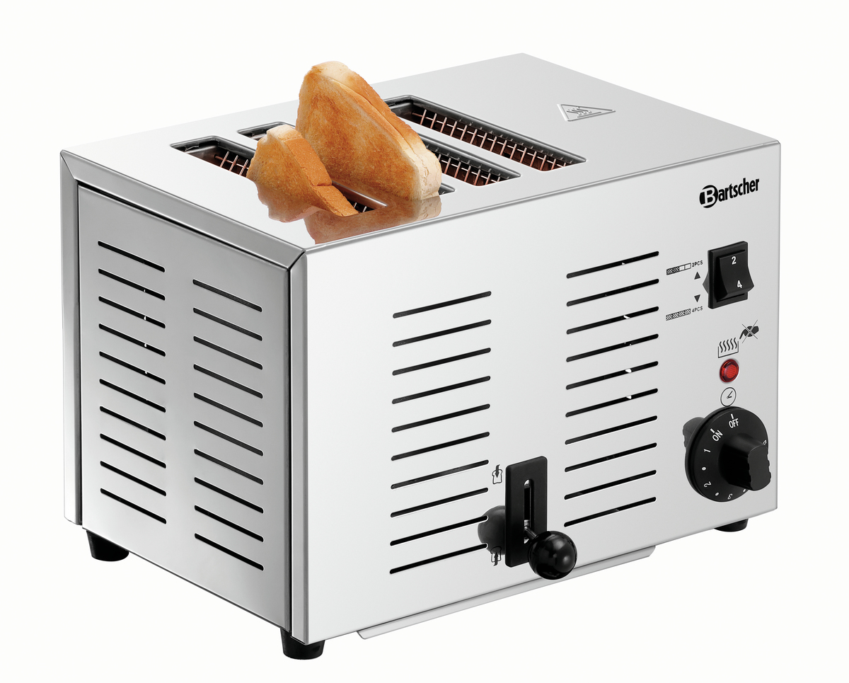 Bartscher TS40 Edelstahl Toaster | 4 Schlitze