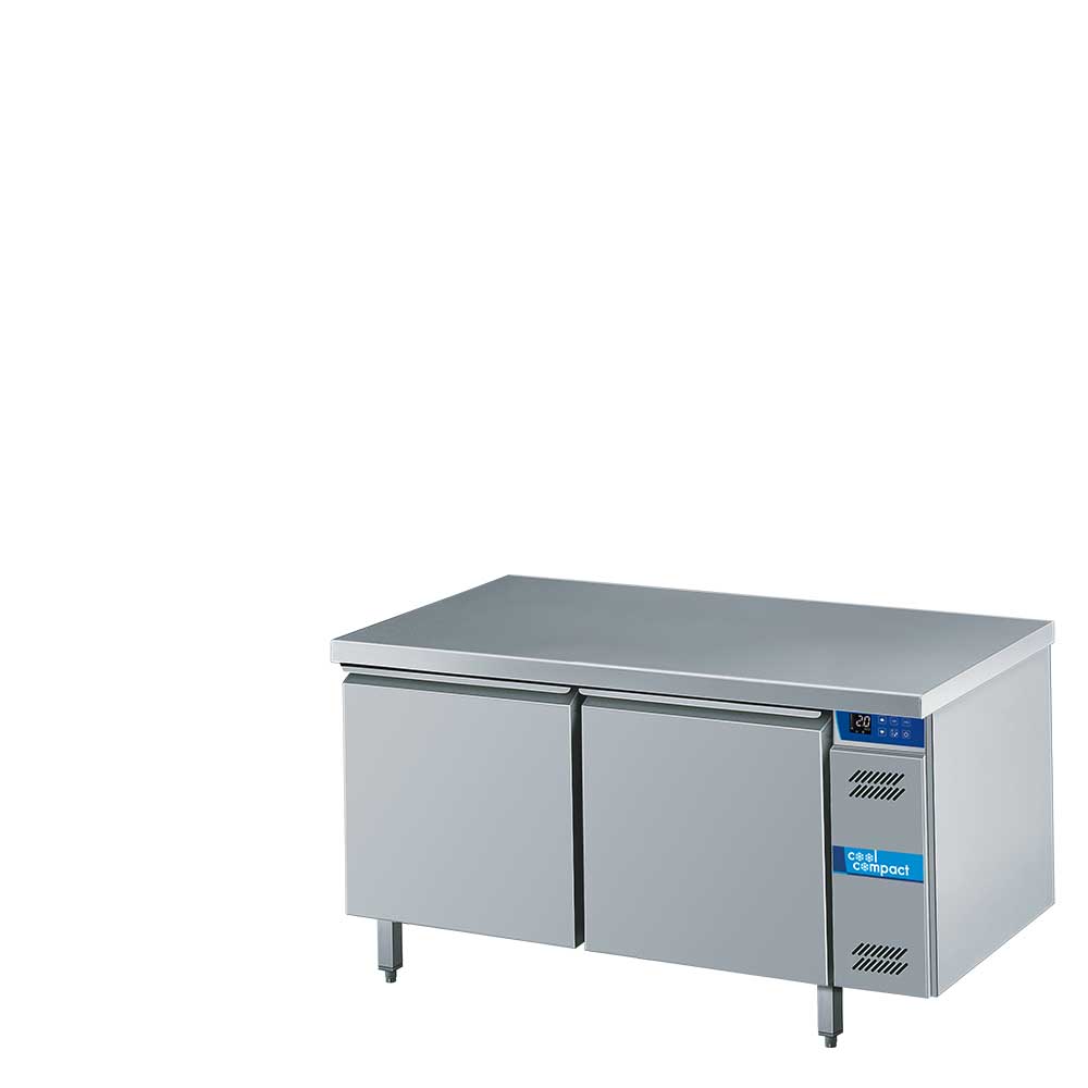 Cool Compact Backwaren-Tiefkühltisch, 2-türig, 40 / 60 Backbleche, mit Tischplatte allseits abgekantet, für Zentralkühlung