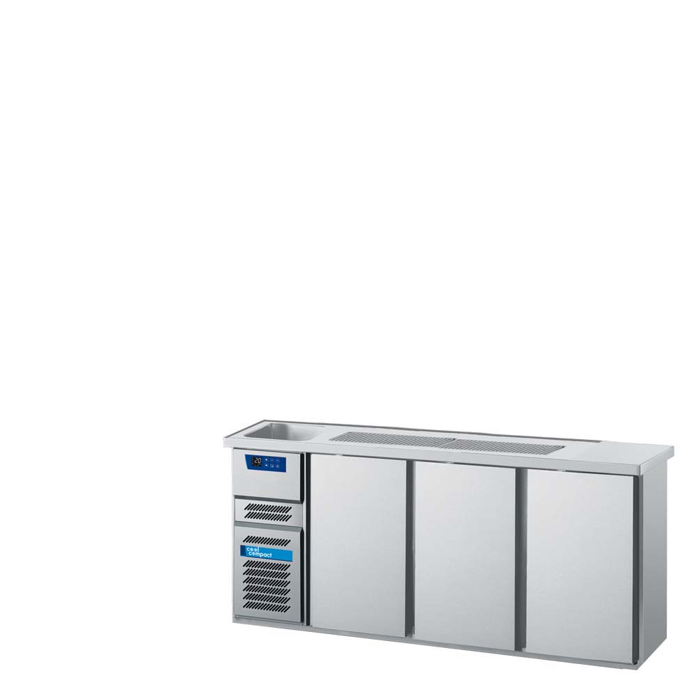 Cool Compact Kühltheke Zentralkühlung, 3-türig,  mit Abdeckung