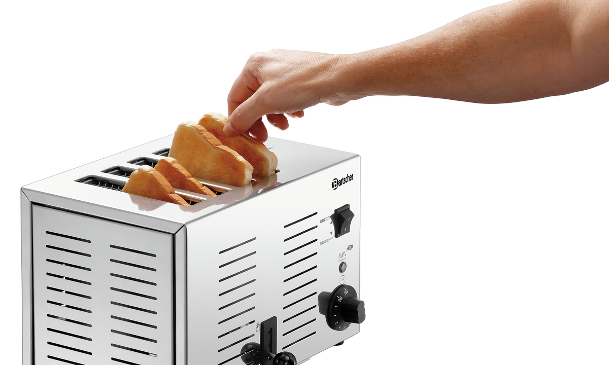 Bartscher TS40 Edelstahl Toaster | 4 Schlitze