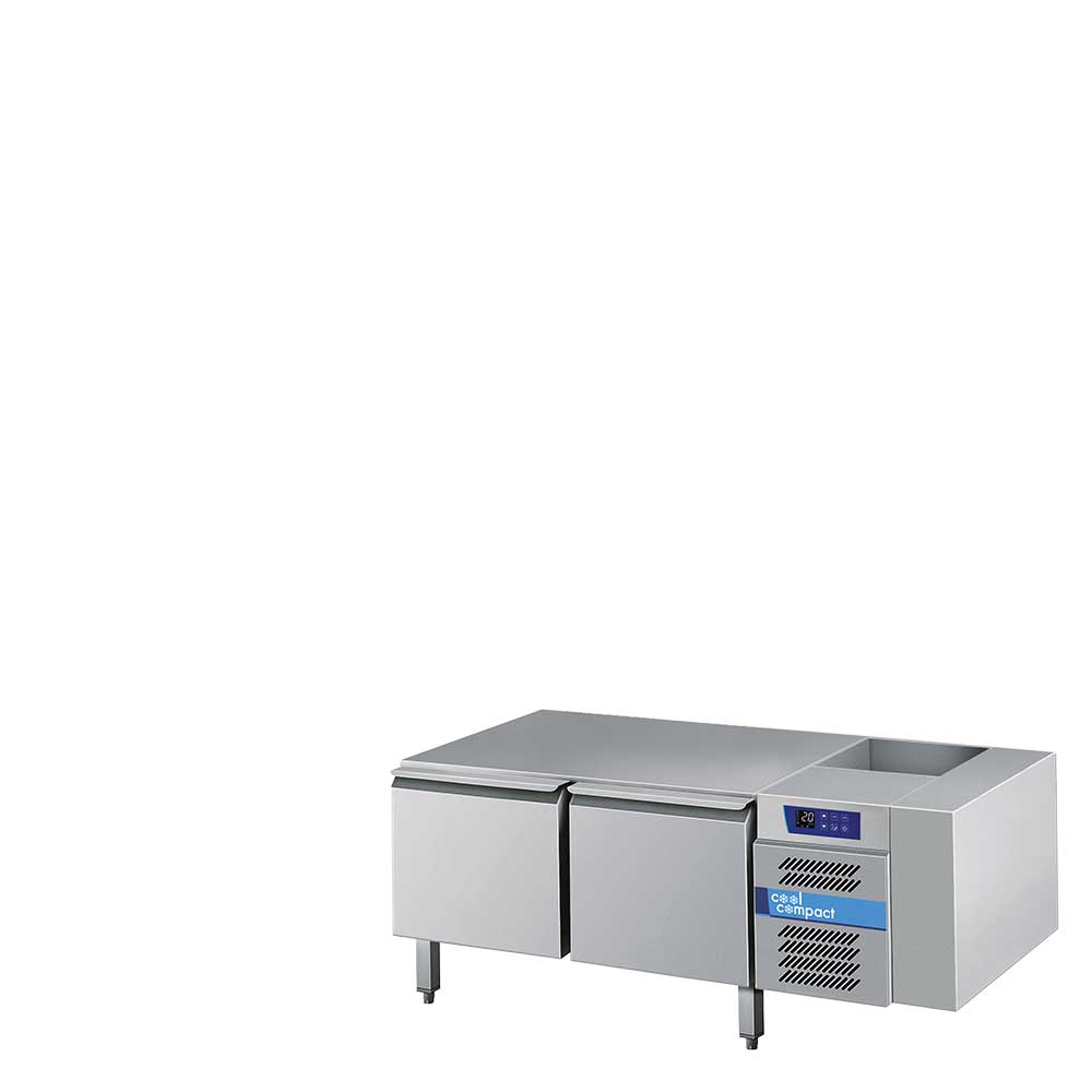 Cool Compact Tiefkühltisch, 2-türig, 2 x GN 1/1 (Counter), ohne Tischplatte, für Zentralkühlung