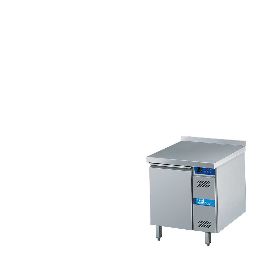 Cool Compact Tiefkühltisch, 1-türig, 1 x GN 1/1, mit Tischplatte hinten aufgekantet, für Zentralkühlung