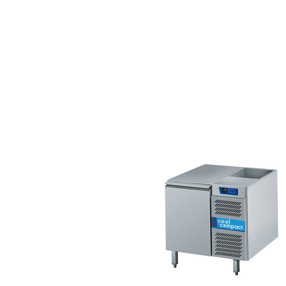 Cool Compact Tiefkühltisch, 1-türig, 1 x GN 1/1, ohne Tischplatte, mit Kältemaschine