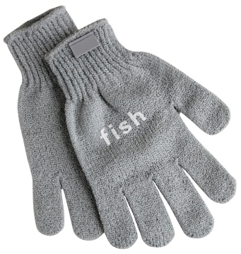 Contacto Gemüseputzhandschuh, grau für Fisch