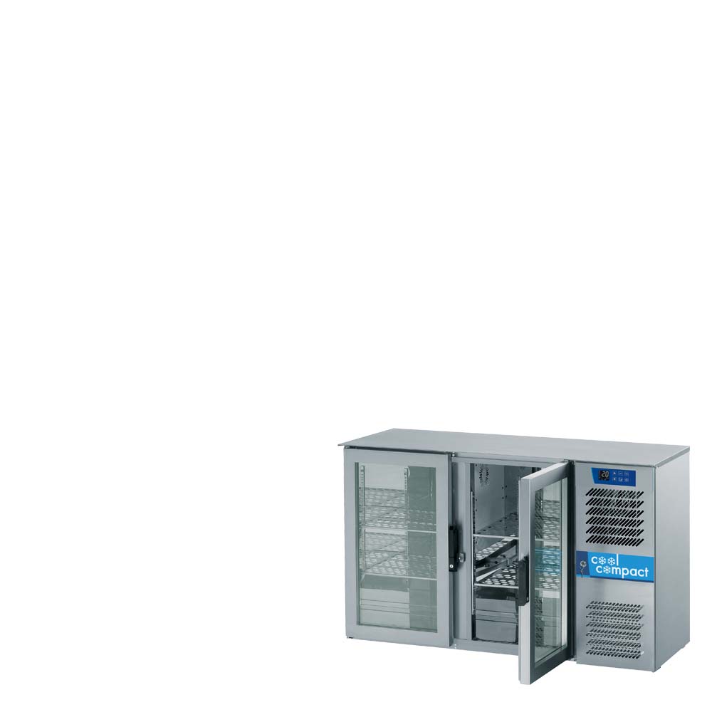 Cool Compact Kühltheke mit 2 Glastüren, Eigenkühlung
