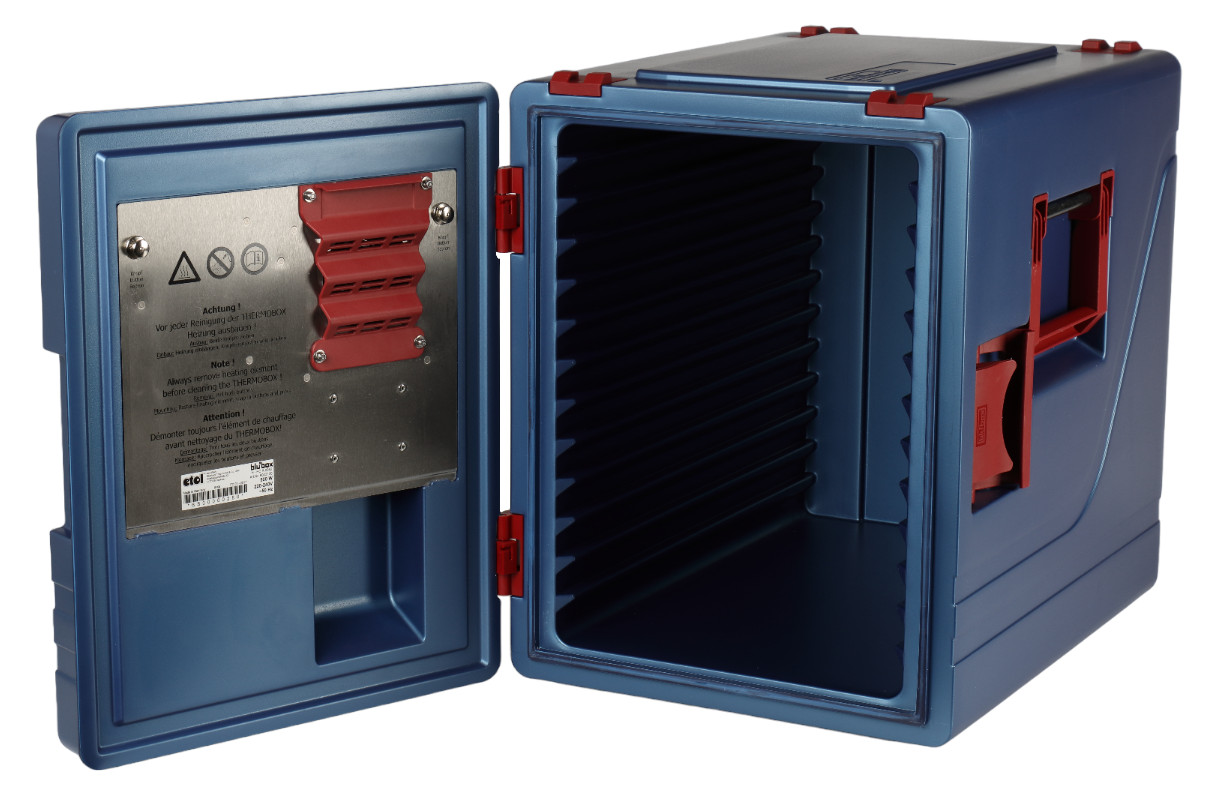 blu'line Speisentransportbox blu'box 52 gn hot², aktiv beheizt, Polypropylen 