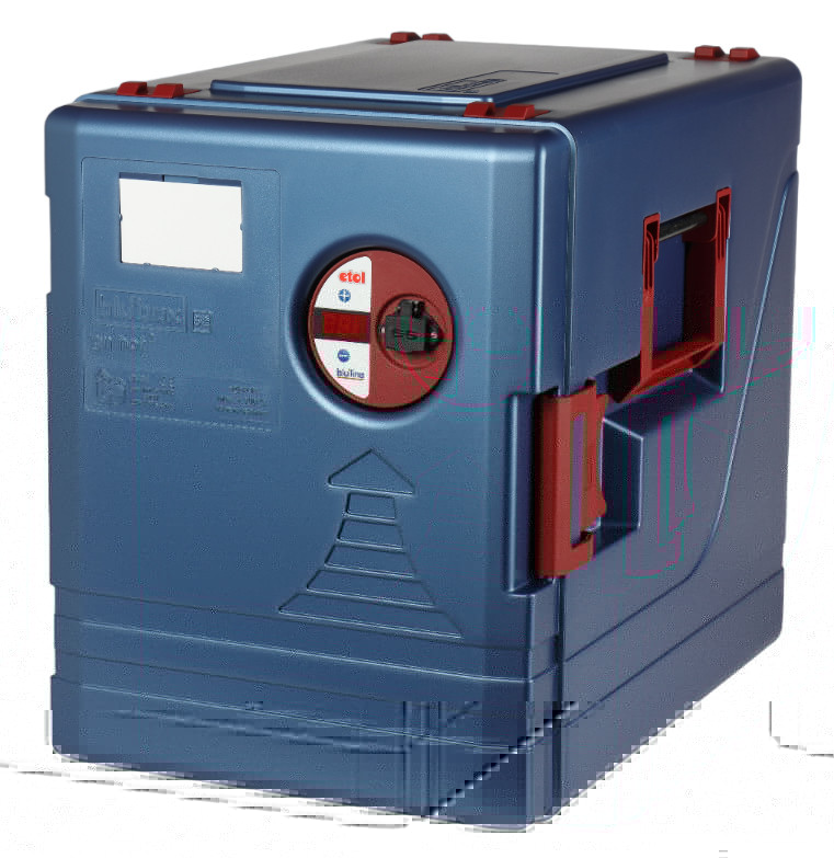 blu'line Speisentransportbox blu'box 52 gn hot², aktiv beheizt, Polypropylen 