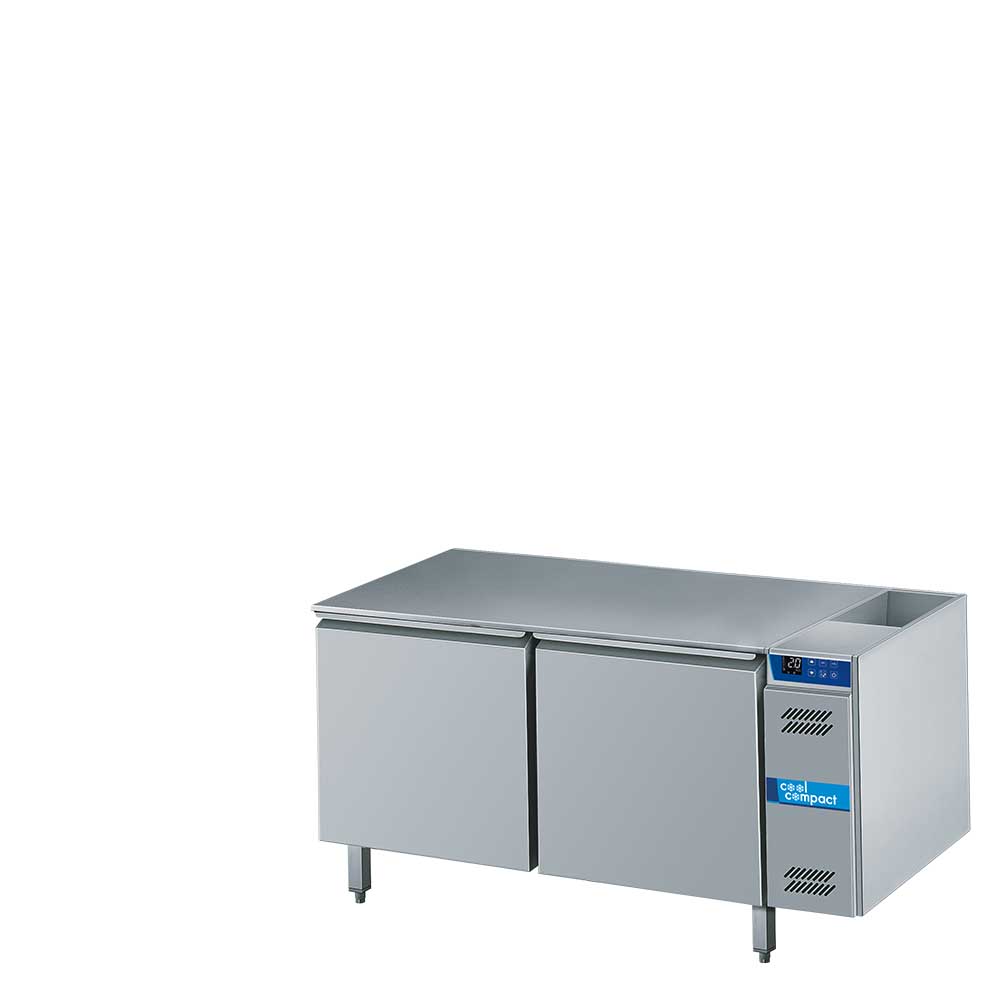 Cool Compact Backwaren-Tiefkühltisch, 2-türig, 40 / 60 Backbleche, ohne Tischplatte, für Zentralkühlung
