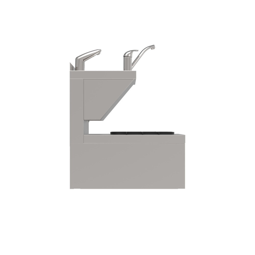 Rieber Handwasch-Ausgussbecken-Kombination, HAK-S, Wandausführung, 500 x 680 x 750 mm, Edelstahl 1.4301 (CNS)