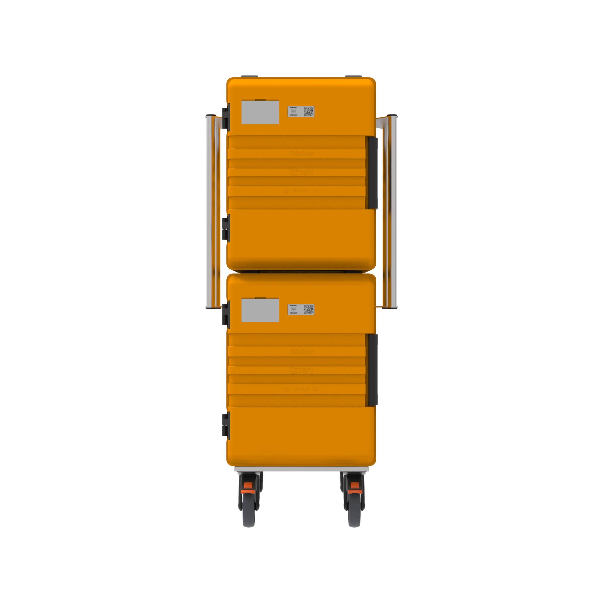 Rieber thermoport® K 2x1000 unbeheizt - orange, fahrbar, Polypropylen