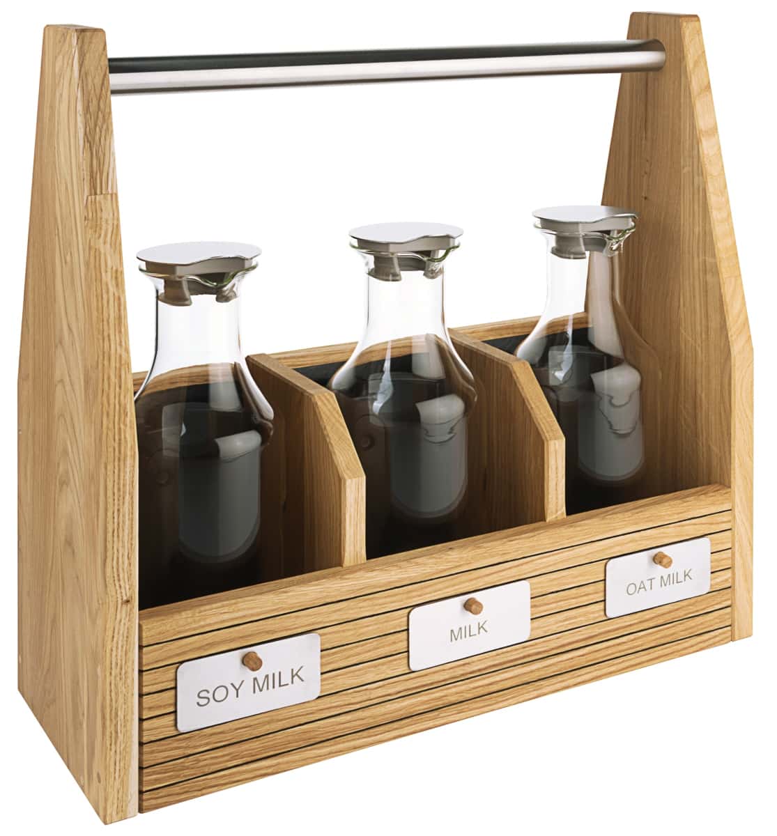 Frilich CARAFINE OAK 'Trio' mit Karaffen aus Glas