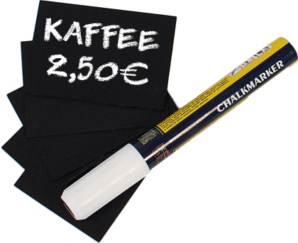 Contacto Schreibtafel, schwarz DIN A8,  20-er Set