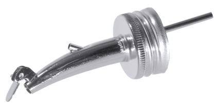 Contacto Aufschraub-Flaschenausgießer mit Schraubkappe 28 mm, aus Edelstahl