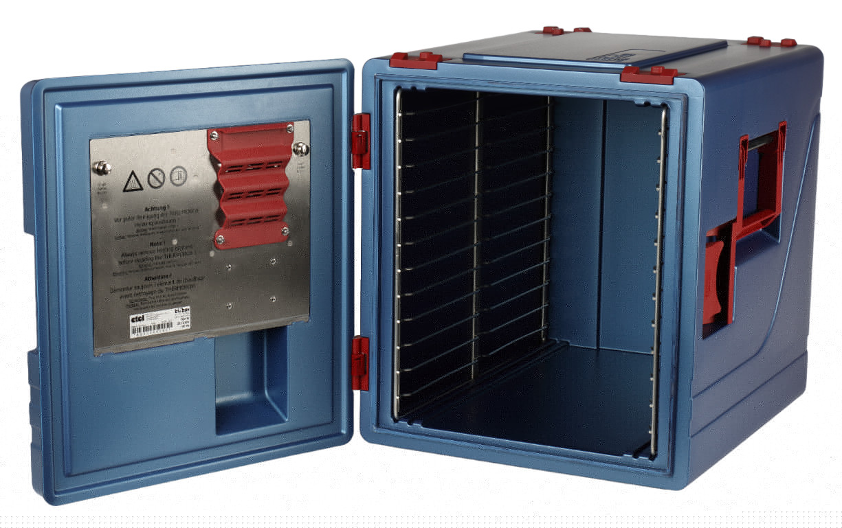 blu'line Speisentransportbox blu'box 52 gn/en hot², aktiv beheizt, Polypropylen 