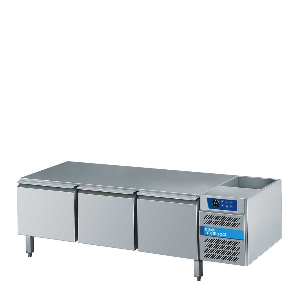Cool Compact Kühltisch  3 x GN 1/1 Korpushöhe 430 mm, 3-türig, mit Kältemaschine