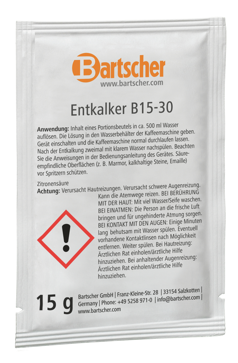 Bartscher Entkalker B15-30 - Effektive Kalkentfernung