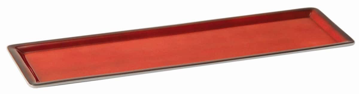 Frilich >Porzellanplatte 2/4 GN, rot