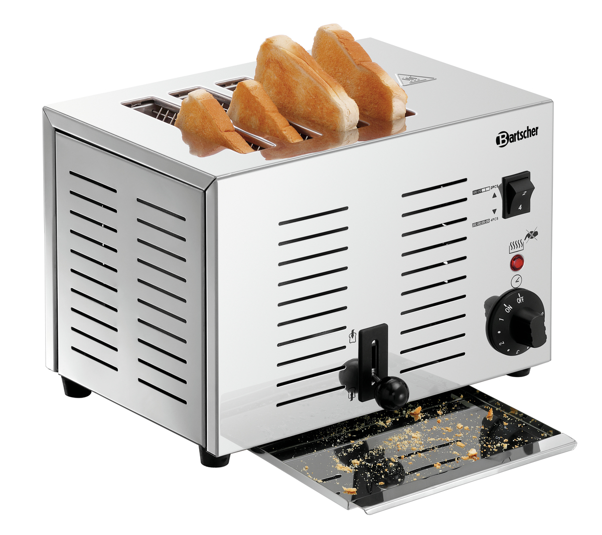 Bartscher TS40 Edelstahl Toaster | 4 Schlitze