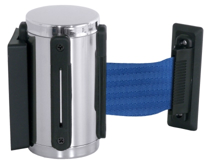Contacto Absperrband, blau inkl. Wandhalterung