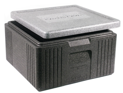 Contacto Thermobox grau/schwarz 21 l,  außen 40x40x22 cm